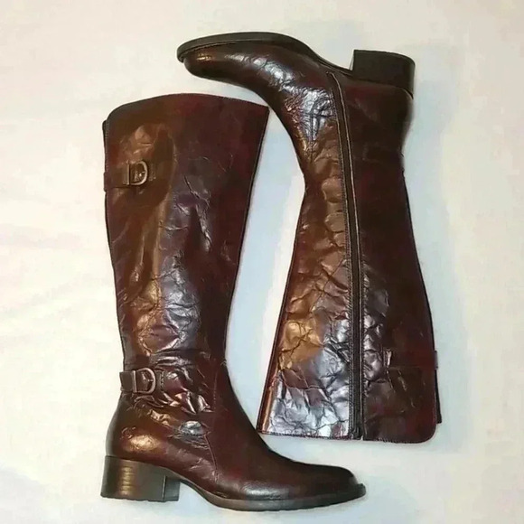 Born wrinkled leather boots - Picture 4 of 12